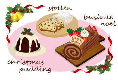 世界のクリスマスのケーキ