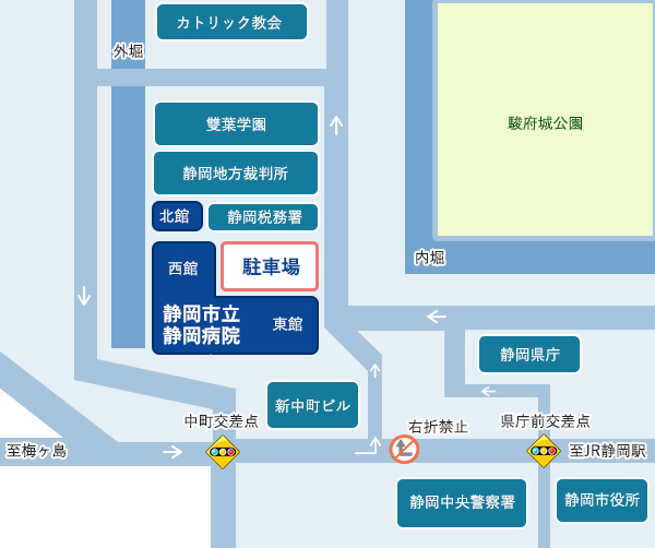 病院駐車場案内図